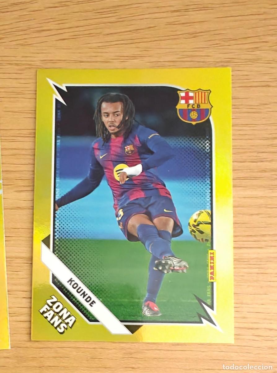 Coleccionismo deportivo: Kounde K 32 Panini Club Barcelona 25 26 Zona Fans Paralela Dorada 2025 2026