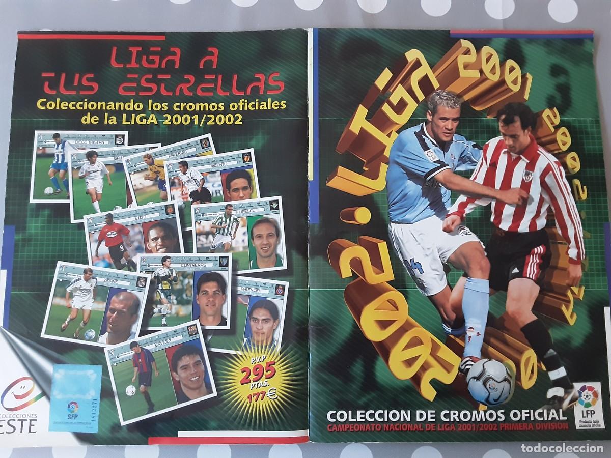 Coleccionismo deportivo: LIGA 2001-2002 &Aacute;LBUM CON 454 CROMOS CASI COMPLETO. Ediciones ESTE