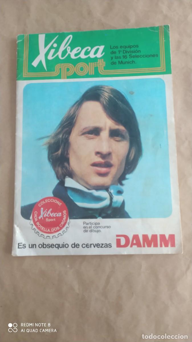 Coleccionismo deportivo: ALBUM CON CRUYFF XIBECA SPORT DAMM ,1 &ordf; DIVISION Y MUNDIAL MUNICH 74 FALTAN 29 CROMOS