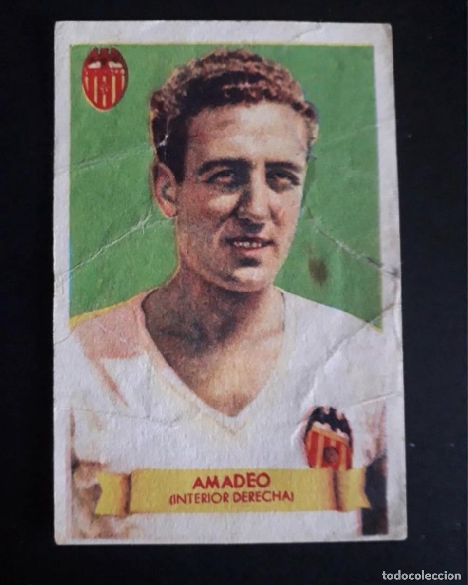 Coleccionismo deportivo: Cromo Amadeo Valencia CF 1949 1950 49 50