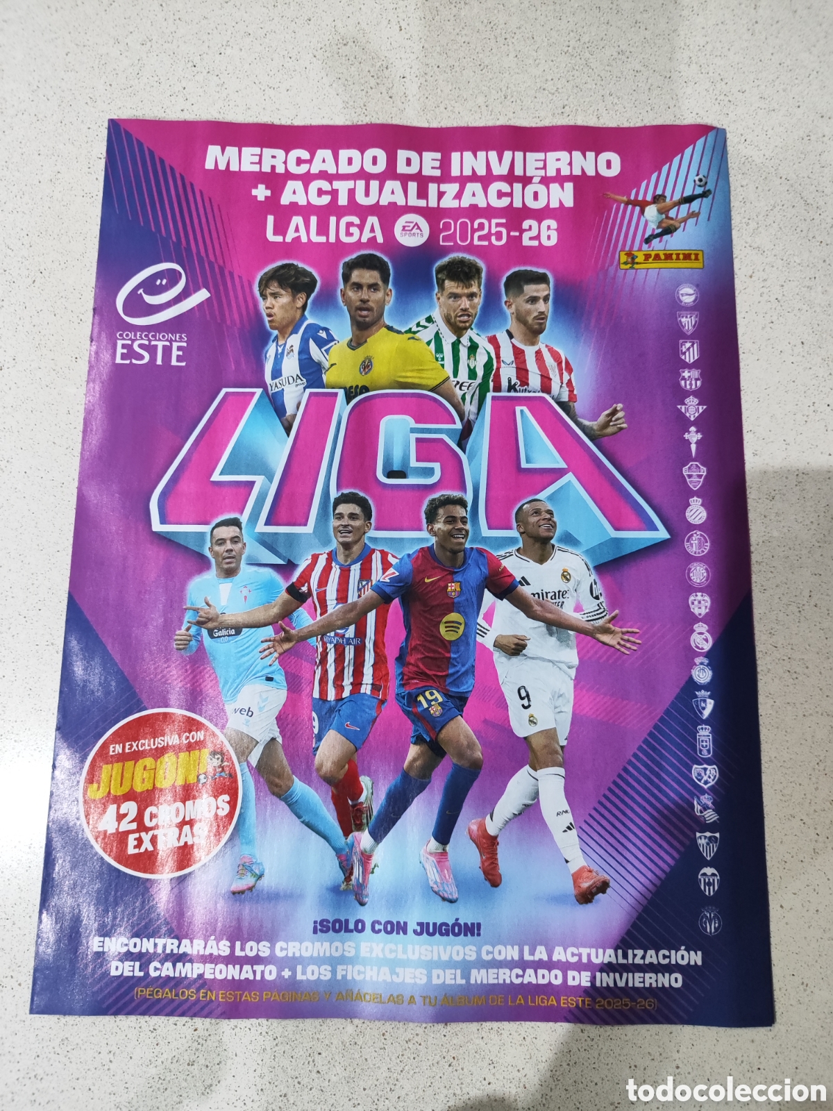 Coleccionismo deportivo: HOJAS MERCADO INVIERNO + ACTUALIZACI&Oacute;N LIGA ESTE 25/26. PANINI