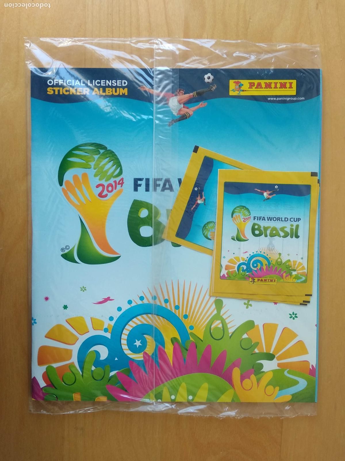 Coleccionismo deportivo: ALBUM VACIO PRECINTADO PANINI + 4 SOBRES FIFA WORLD CUP 2014 BRASIL 14 MUNDIAL COPA DEL MUNDO