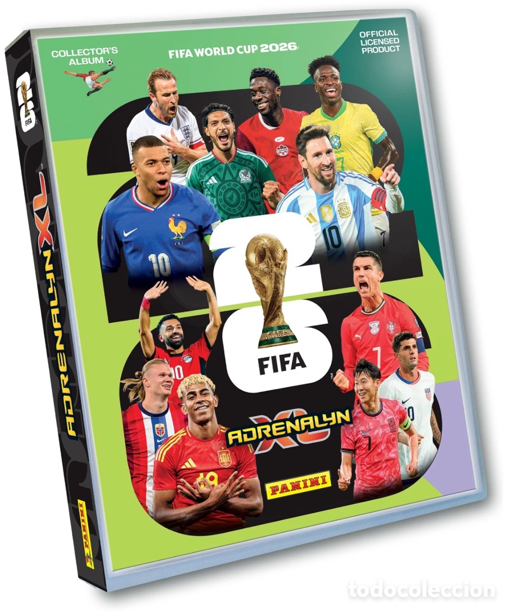 Coleccionismo deportivo: Panini Adrenalyn X10 XL FIFA World Cup 2026 ( Portada + &Aacute;lbum) Mundial 26 Espa&ntilde;a