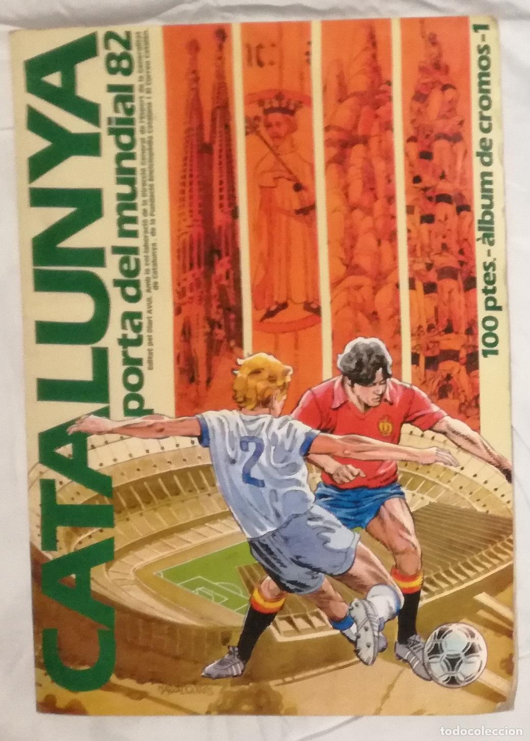 Coleccionismo deportivo: Album Catalunya porta del Mundial 82 (en catalan) - A falta de 32 cromos. Con Pele (2) y Maradona