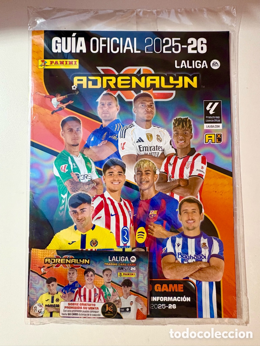 Coleccionismo deportivo: Gu&iacute;a Oficial Adrenalyn XL 2025-26 LaLiga Panini + 2 Sobres Gratis (Precintada)