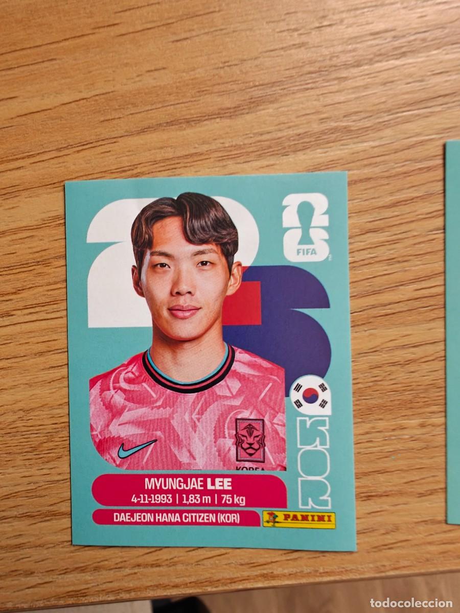 Coleccionismo deportivo: Myungjae Lee KOR 9 Sticker Panini FIFA World Cup 2026 Corea del Sur Base Mundial Cromo