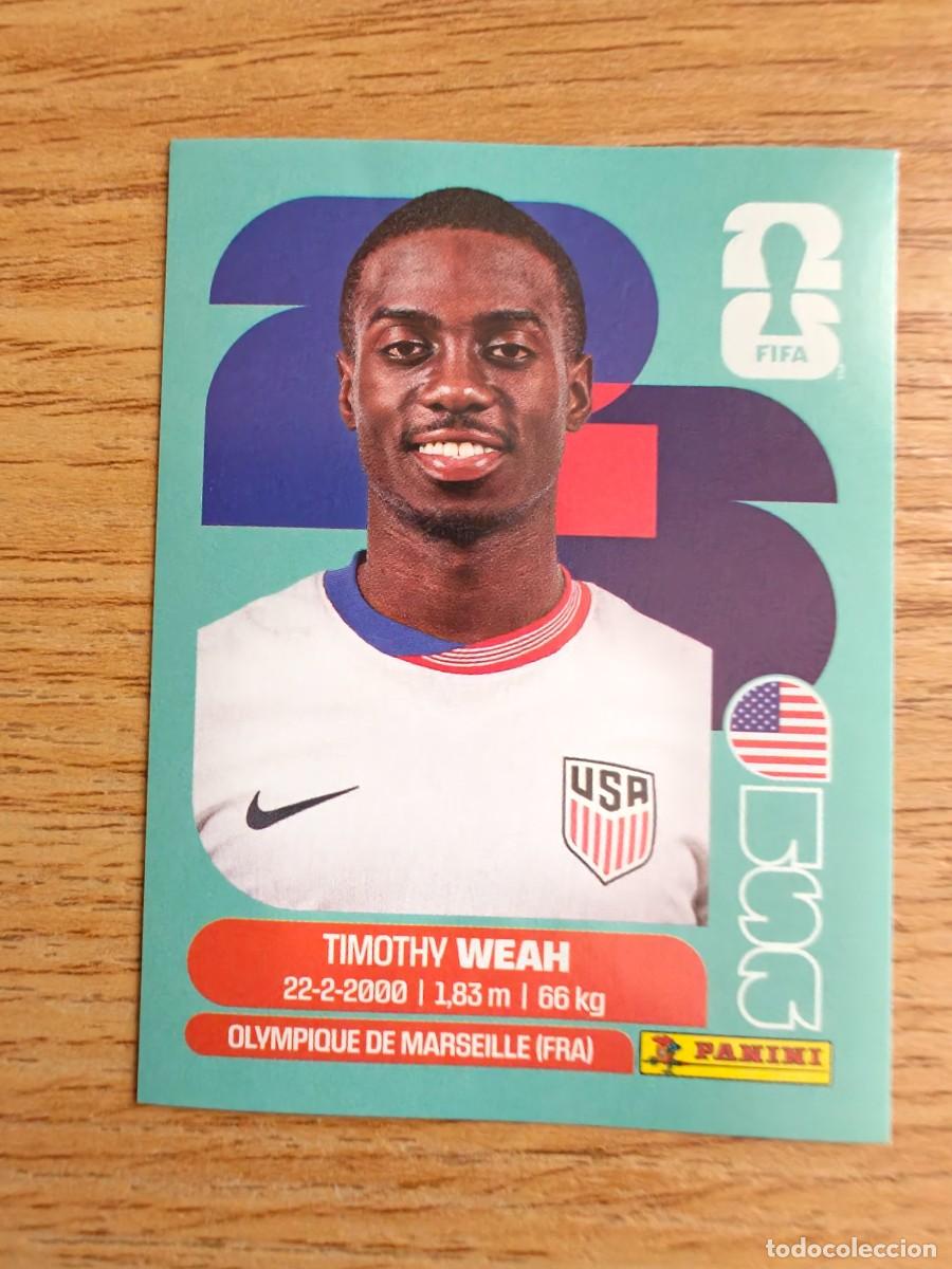 Sports collectibles: Timothy Weah USA 12 Sticker Panini FIFA World Cup 2026 Estados Unidos Base Mundial Cromo