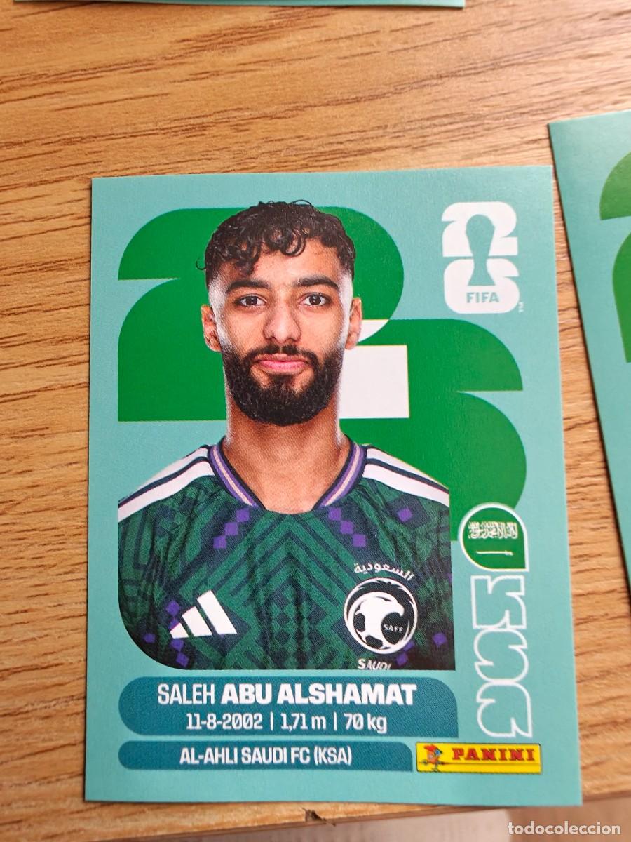 Colecionismo desportivo: Saleh Abu Alshamat KSA 14 Sticker Panini FIFA World Cup 2026 Arabia Saudi Rookie Mundial Cromo