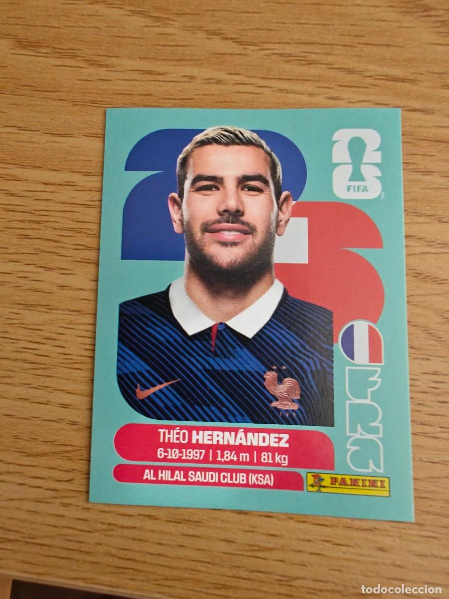 Coleccionismo deportivo: Theo Hern&aacute;ndez FRA 3 Sticker Panini FIFA World Cup 2026 Francia Base Mundial Cromo