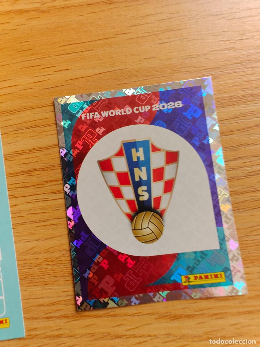 Coleccionismo deportivo: Escudo CRO 1 Sticker Panini FIFA World Cup 2026 Croacia Mundial Cromo
