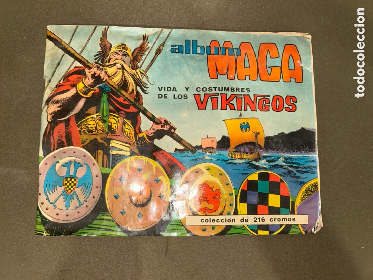 Sports collectibles: ALBUM MAGA VIDA Y COSTUMBRES DE LOS VIKINGOS *INCOMPLETO*