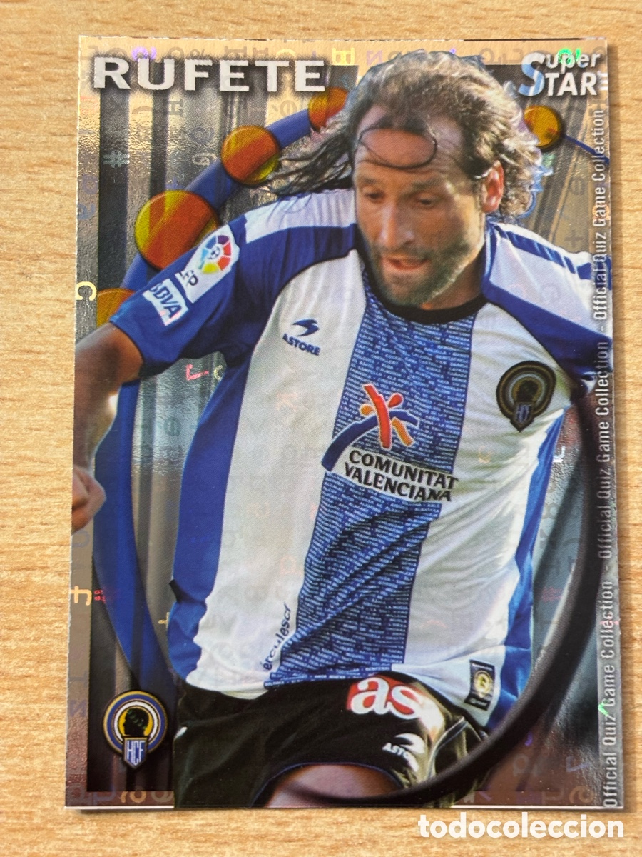 Coleccionismo deportivo: # 510 Rufete H&eacute;rcules CF Superstar Mundicromo 2011 fondo letras
