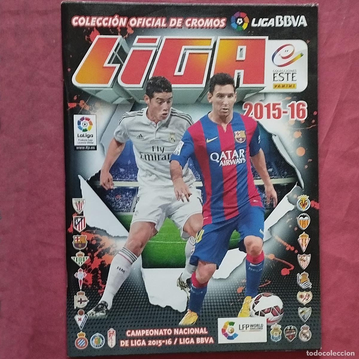 Coleccionismo deportivo: ALBUM DE FUTBOL VACIO - LIGA FUTBOL 2015 2016 - ESTE - CON 6 CROMOS SIN PEGAR