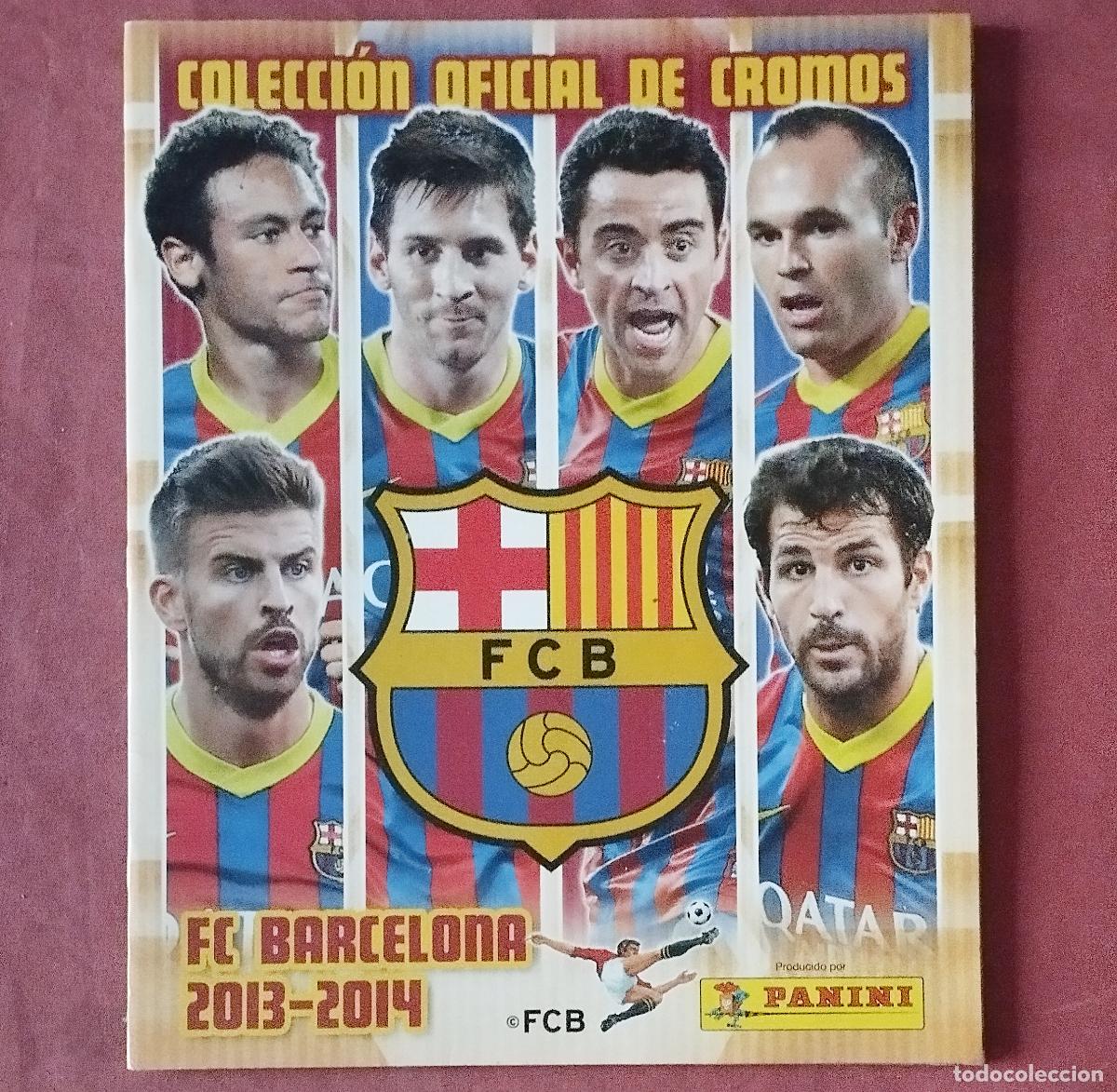 Coleccionismo deportivo: F.C. BARCELONA 2013 - 2014 - ALBUM CASI VACIO - 10 CROMOS - COLECCION OFICIAL - PANINI - VER FOTOS