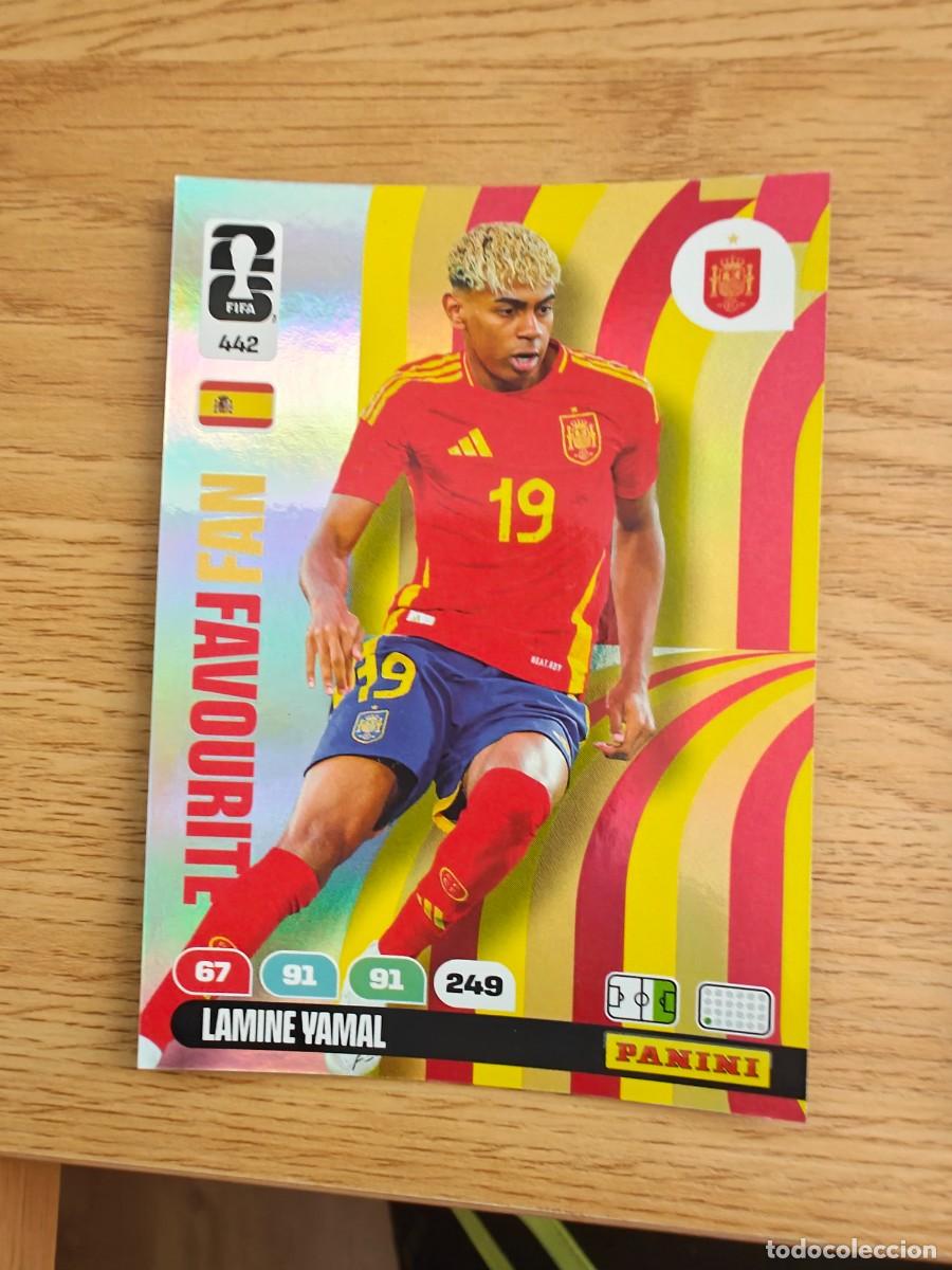 Collectionnisme sportif: Lamine Yamal 442 Panini FIFA World Cup 26 Espa&ntilde;a Mundial Adrenalyn XL 2026
