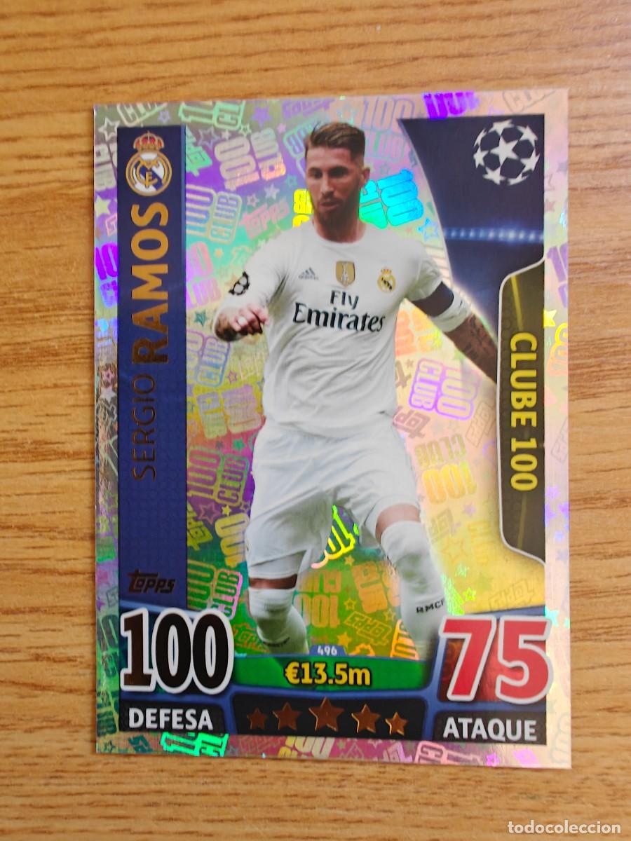 Collezionismo sportivo: Segio Ramos 496 Match Attax 15 16 Real Madrid 100 Club 2015 2016 Edicion Portugal