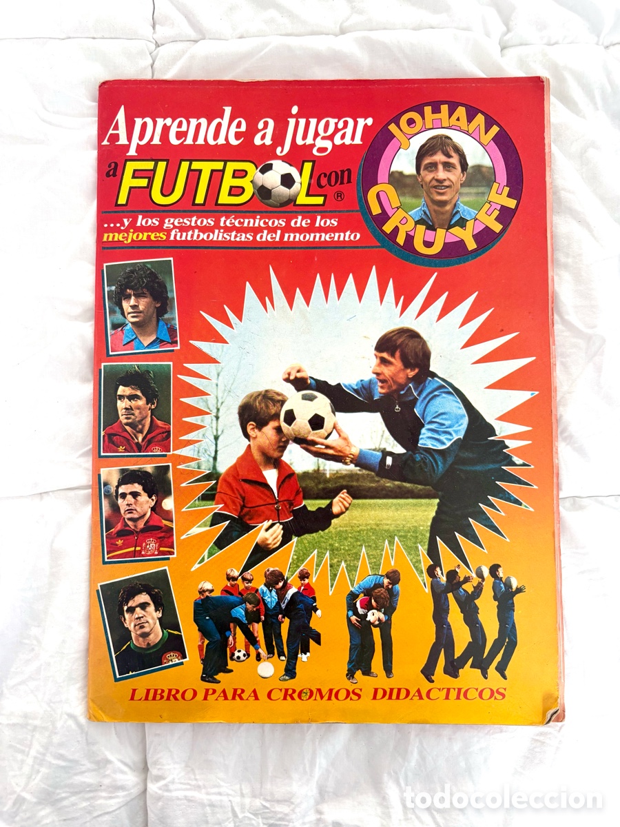 Coleccionismo deportivo: &Aacute;lbum Cromos Incompleto Aprende A Jugar A F&uacute;tbol Con Johan Cruyff (Geprodesa, 1984) - 125 Cromos