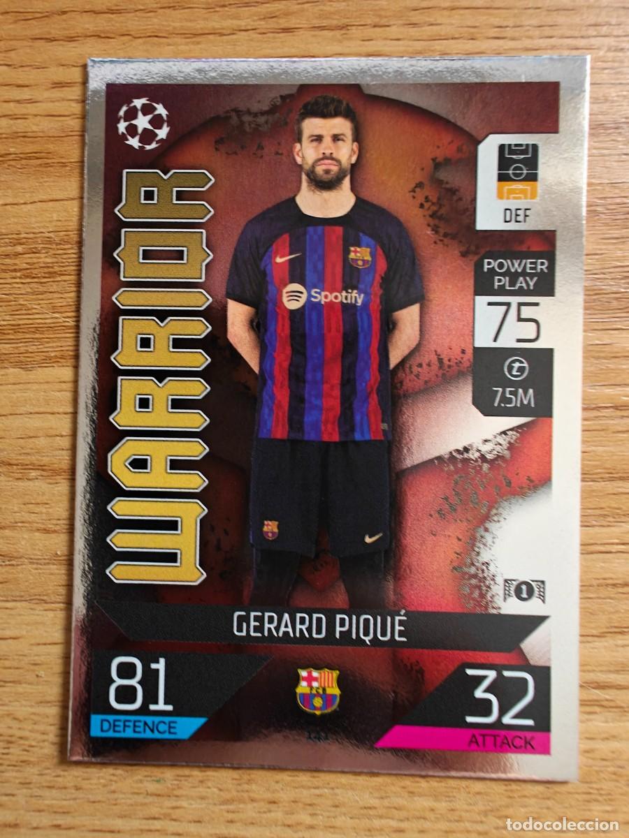 Sports collectibles: Gerard Piqu&eacute; 141 Match Attax 22 23 Barcelona Warrior 2022 2023