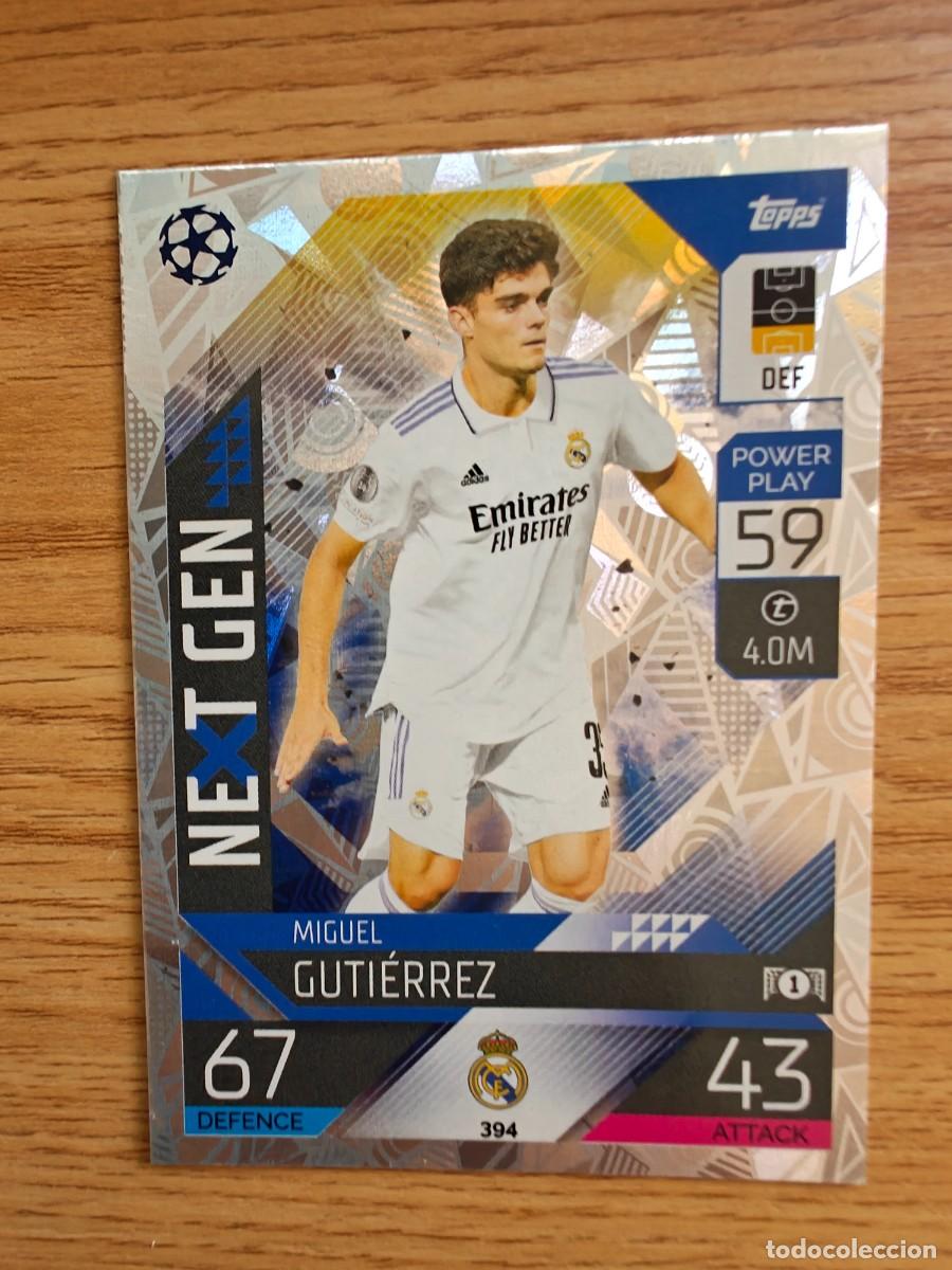 Coleccionismo deportivo: Miguel Guti&eacute;rrez 394 Match Attax 22 23 Real Madrid Next Gen 2022 2023