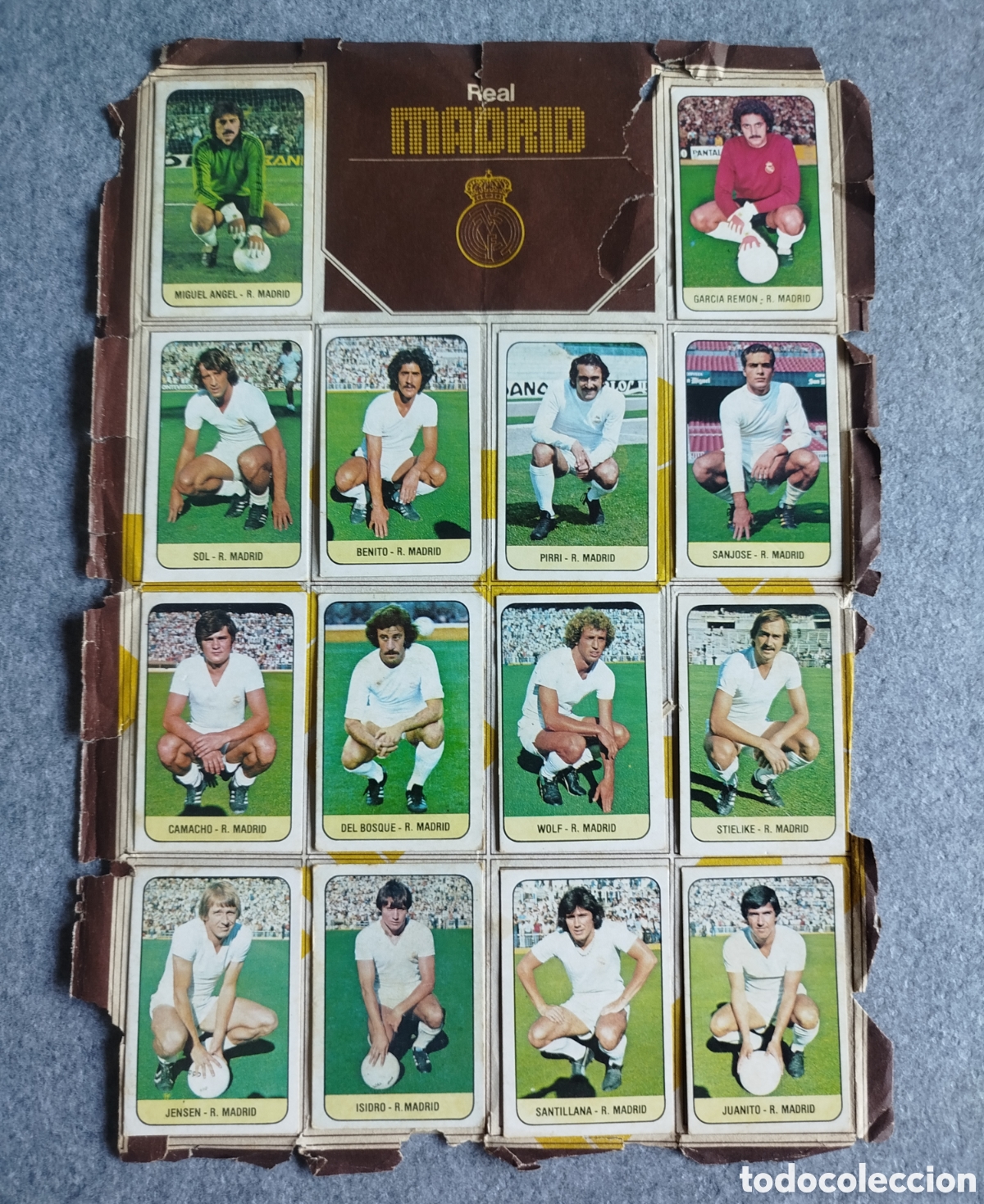 Coleccionismo deportivo: DOBLE PAGINA LOTE 27 CROMOS REAL MADRID BARCELONA ALBUM NO COMPLETO ESTE 78 79 1978 1979 PLANTILLAS
