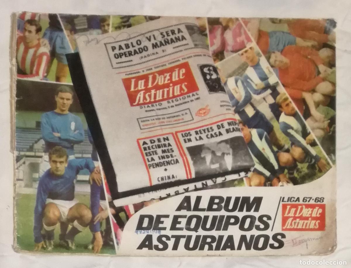 Coleccionismo deportivo: Album de futbol Equipos asturianos; La Voz de Asturias, 1967 - A falta de 1 cromo