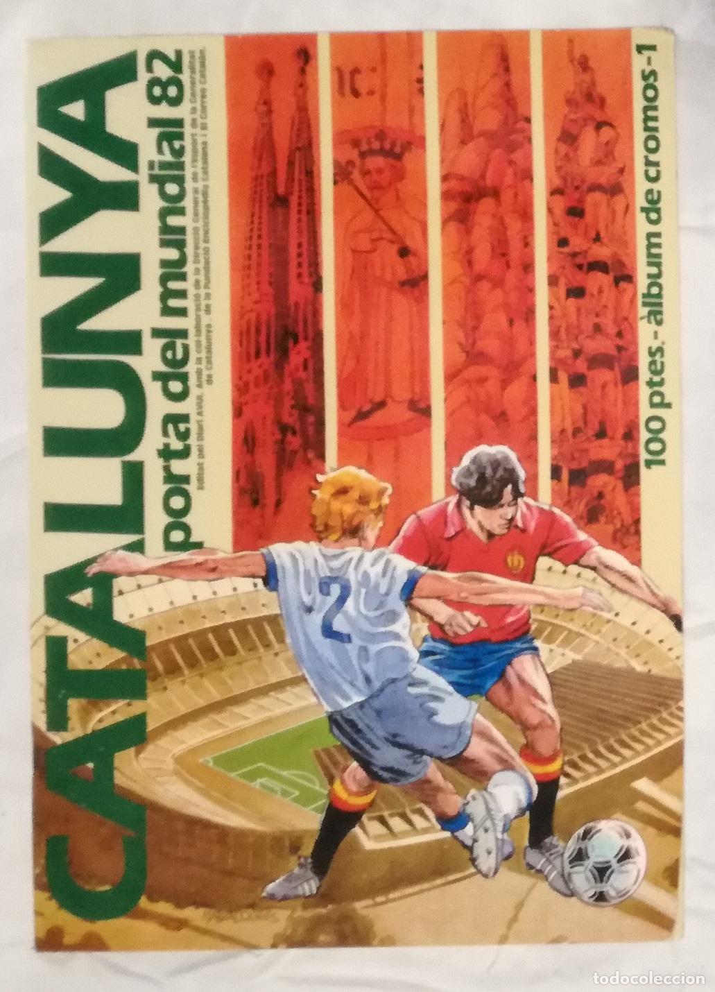 Coleccionismo deportivo: Album Catalunya porta del Mundial 82 (en catalan) - Contiene 28 cromos; con Pele y Maradona