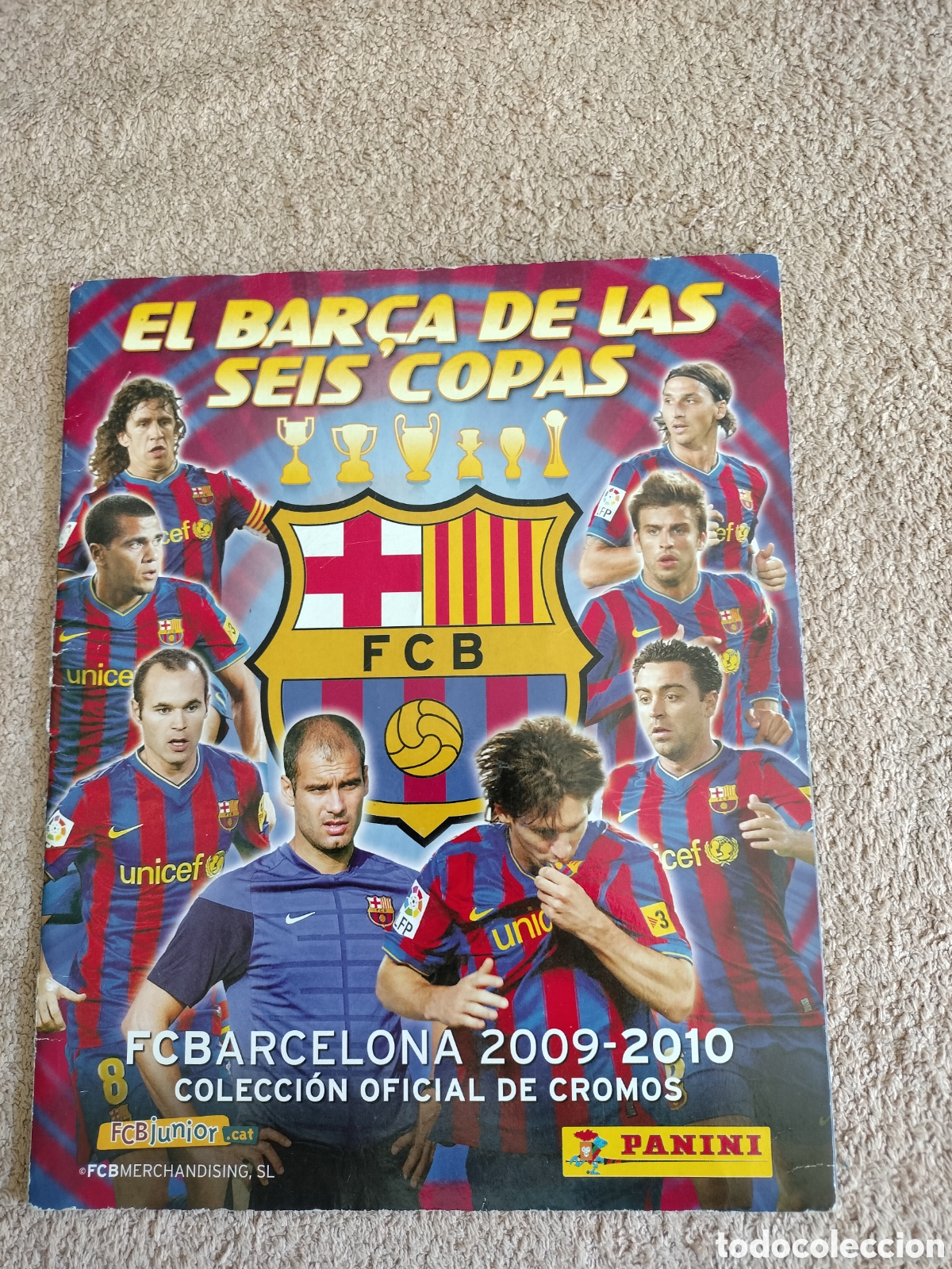 Coleccionismo deportivo: El Bar&ccedil;a de las seis copas album incompleto Panini