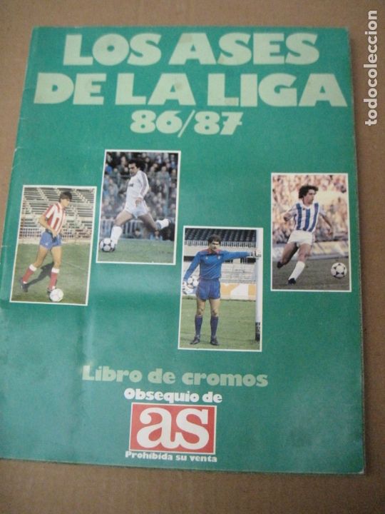 Colecionismo desportivo: LOS ASES DE LA LIGA 86 / 87 - LIBRO DE CROMOS - AS.