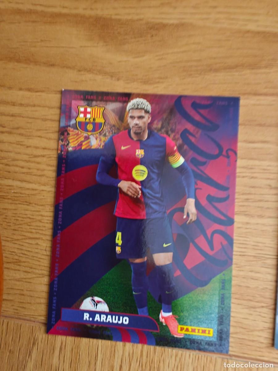 Coleccionismo deportivo: Ronald Ara&uacute;jo 36 Panini Club Barcelona 24 25 Zona Fans 2024 2025