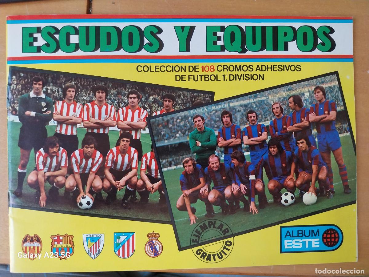 Coleccionismo deportivo: ESCUDO EQUIPOS ALBUM MBE CONTIENE 2 CROMOS DIFICIL EN ESTE ESTADO