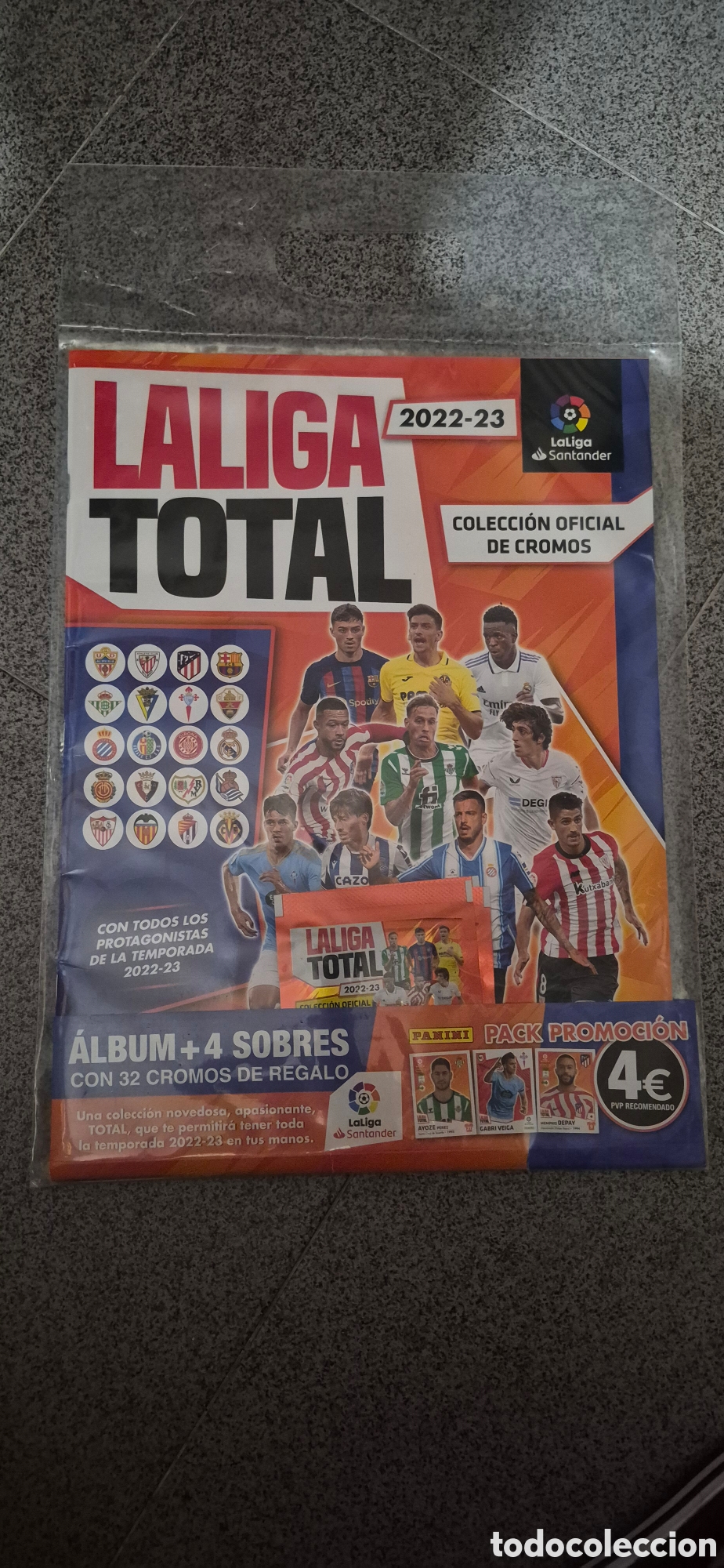 Colecionismo desportivo: ALBUM LIGA TOTAL Y SOBRES T.22 23