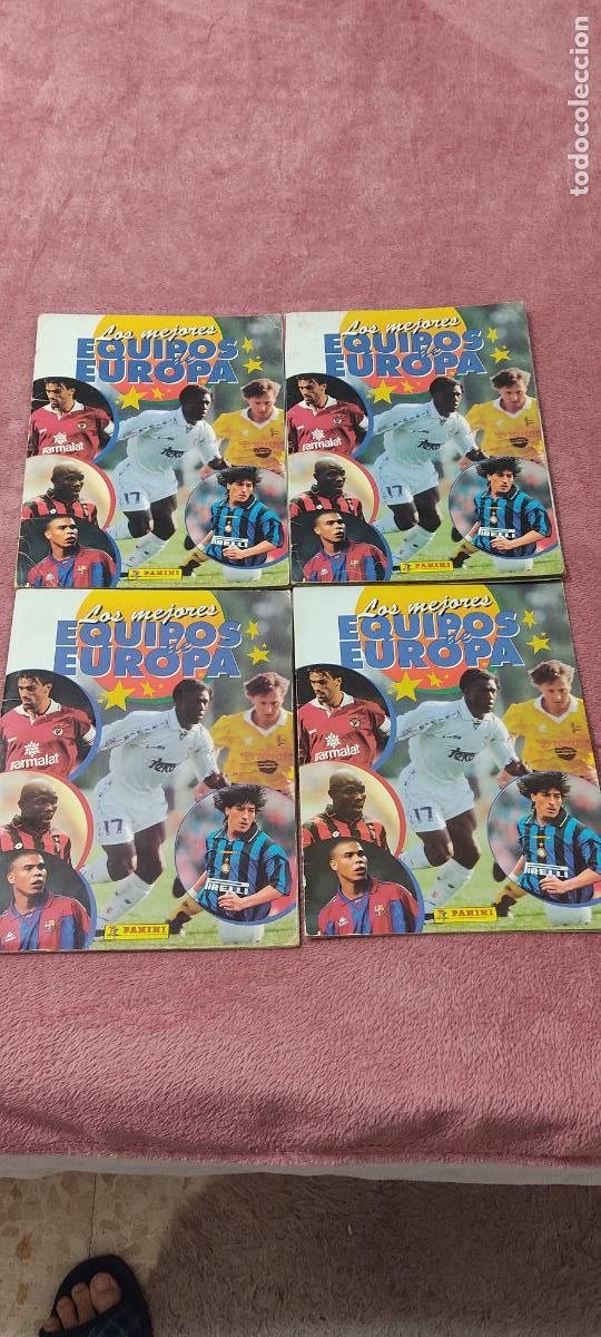 Coleccionismo deportivo: LOTE 4 ALBUMES LOS MEJORES EQUIPOS DE EUROPA 1996-1997/96-97 DE PANINI