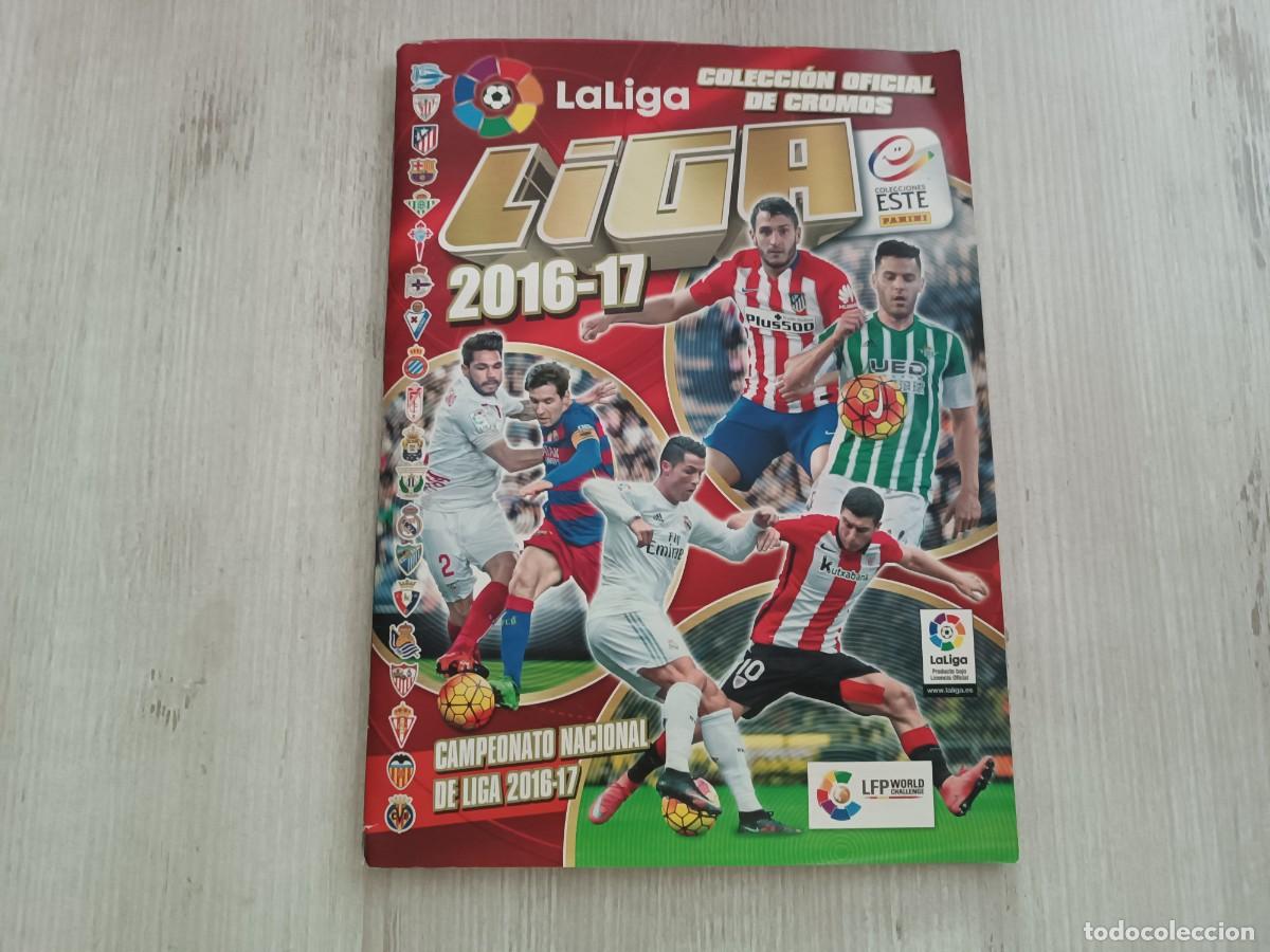 Coleccionismo deportivo: &Aacute;LBUM CASI COMPLETO LIGA ESTE 2016 2017 16 17. MESSI.