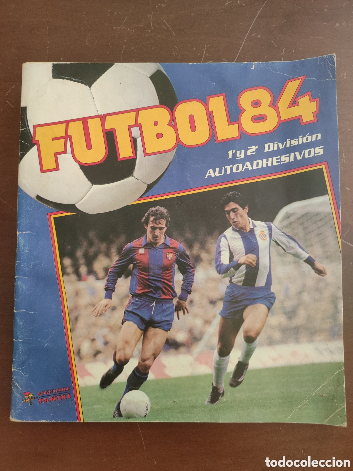 Coleccionismo deportivo: Album cromos futbol 84 panini con 95 cromos - 1 y 2 division autoadhesivos