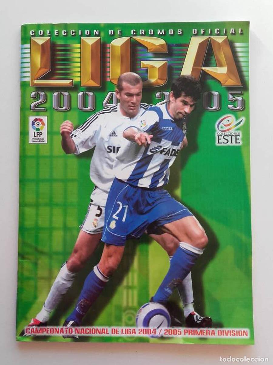 Coleccionismo deportivo: album Liga Colecciones Este 20104-2005 04 05. Contiene 217 cromos. Album con defectos