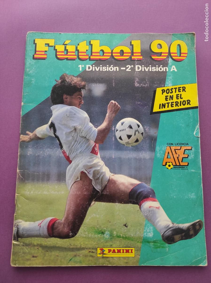 Coleccionismo deportivo: ALBUM INCOMPLETO CROMOS LIGA PANINI FUTBOL 89/90 PRIMERA SEGUNDA DIVISION POSTER 1989/1990
