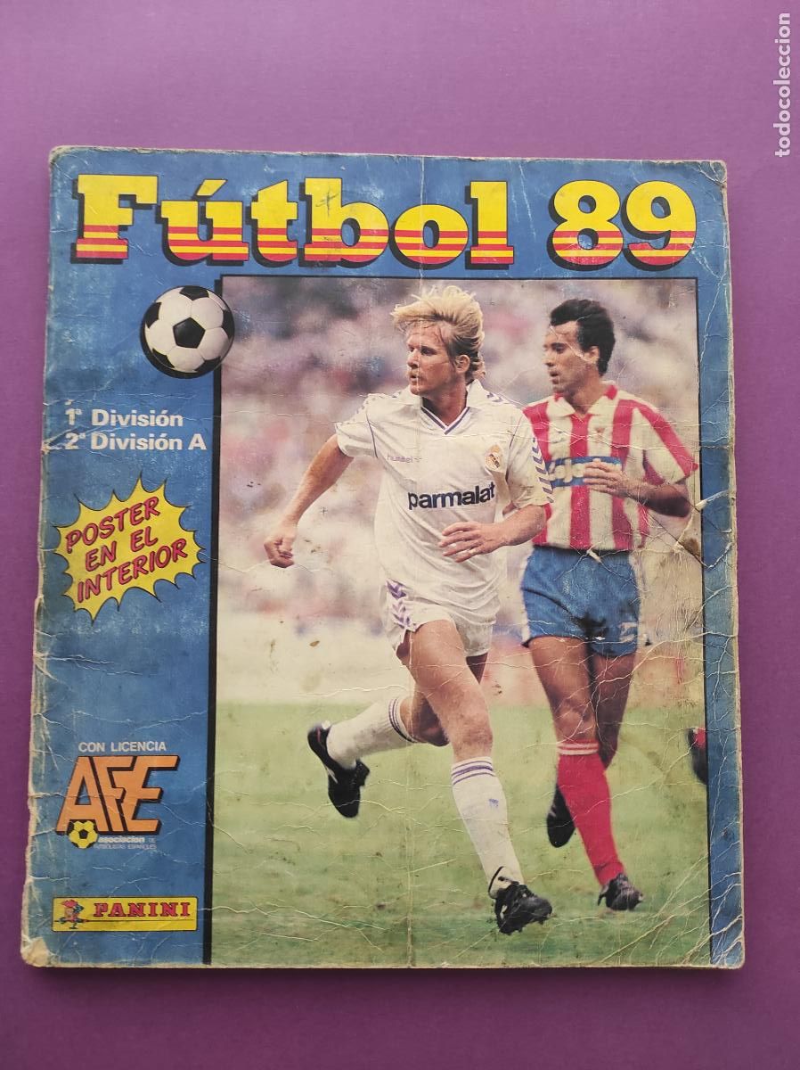 Coleccionismo deportivo: ALBUM INCOMPLETO CROMOS LIGA PANINI FUTBOL 88/89 PRIMERA SEGUNDA DIVISION POSTER 1988/1989