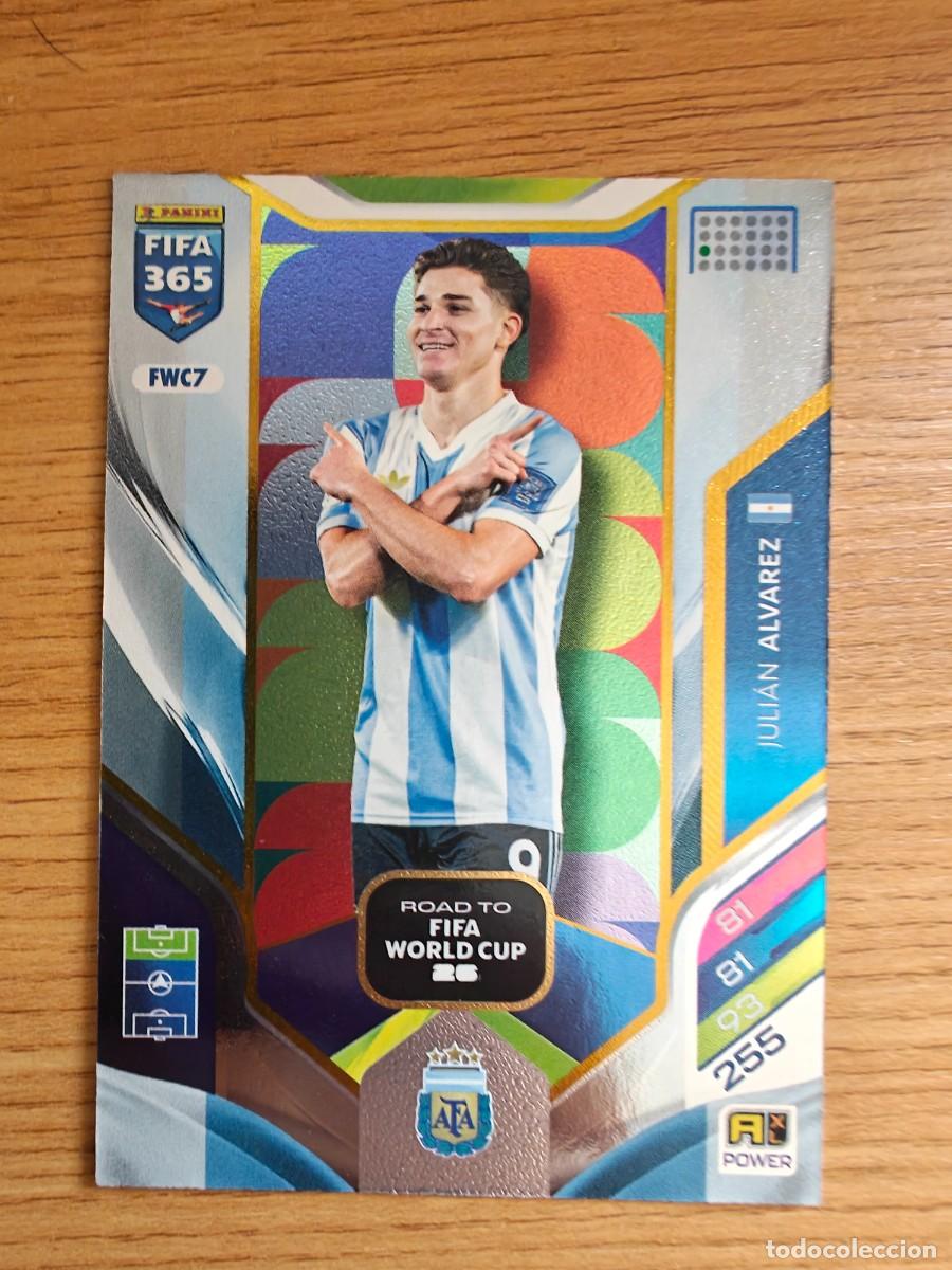 Coleccionismo deportivo: Julian Alvarez FWC 7 FIFA 365 2026 Road Mundial Argentina Atletico Madrid Adrenalyn XL 25 26