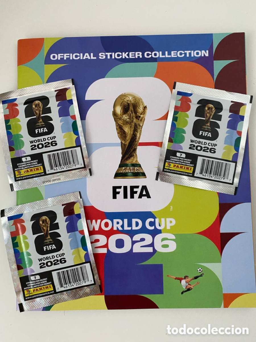 Coleccionismo deportivo: Album y 3 sobres Panini mundial 2026