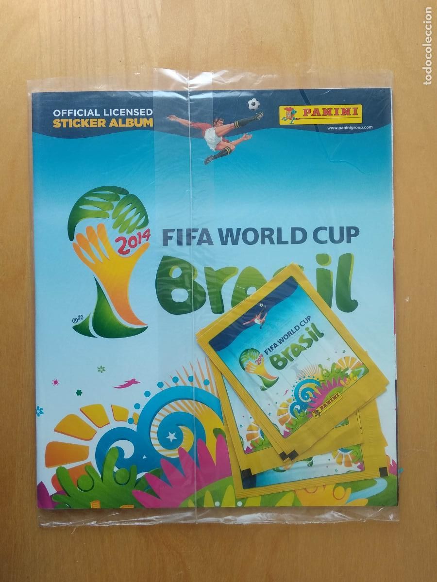 Coleccionismo deportivo: ALBUM VACIO PRECINTADO PANINI + 4 SOBRES FIFA WORLD CUP 2014 BRASIL 14 MUNDIAL COPA DEL MUNDO