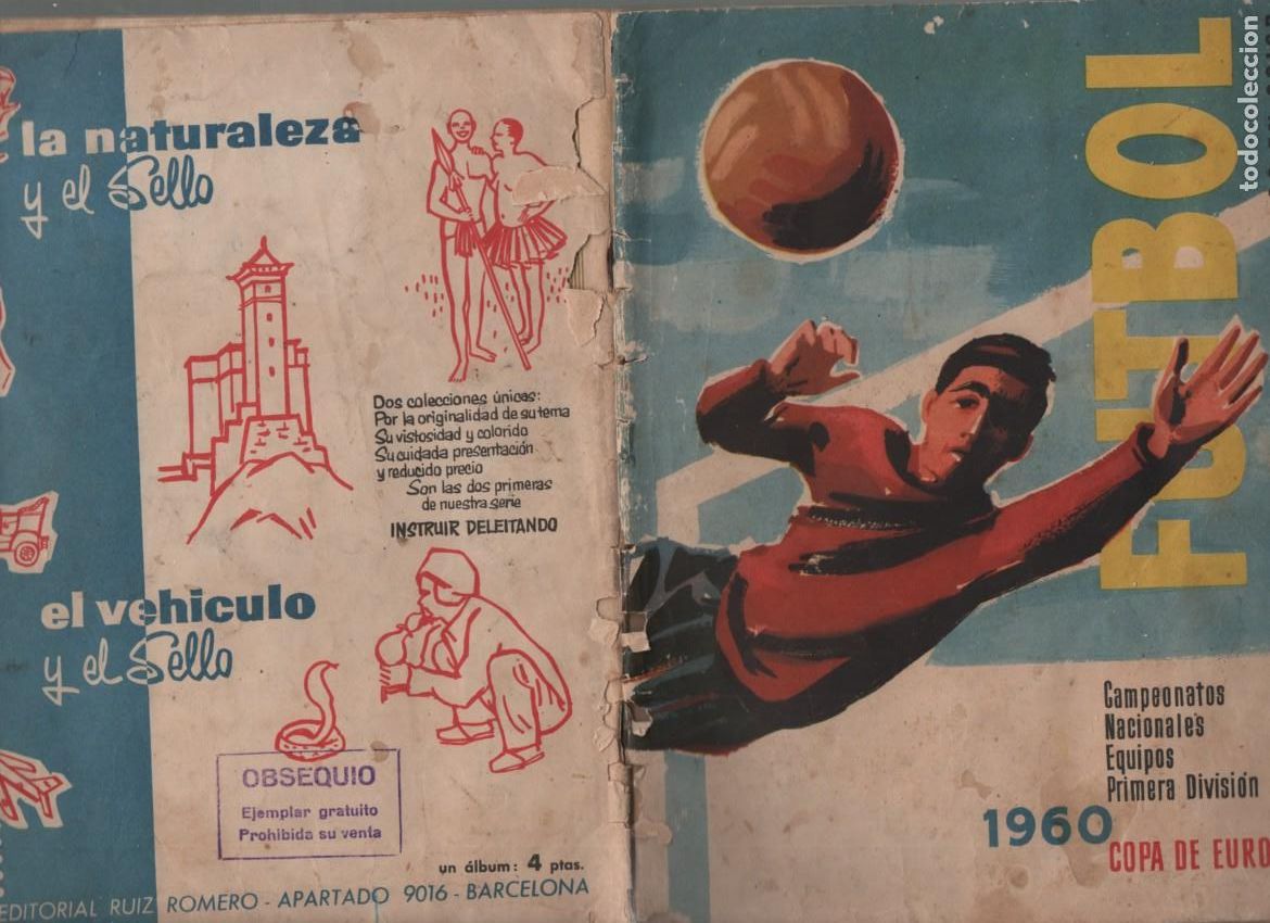 Coleccionismo deportivo: ALBUM CROMOS FUTBOL. CAMPEONATOS NACIONALES 1960. COPA DE EUROPA. CASI COMPLETO. VER DESCRIPCION