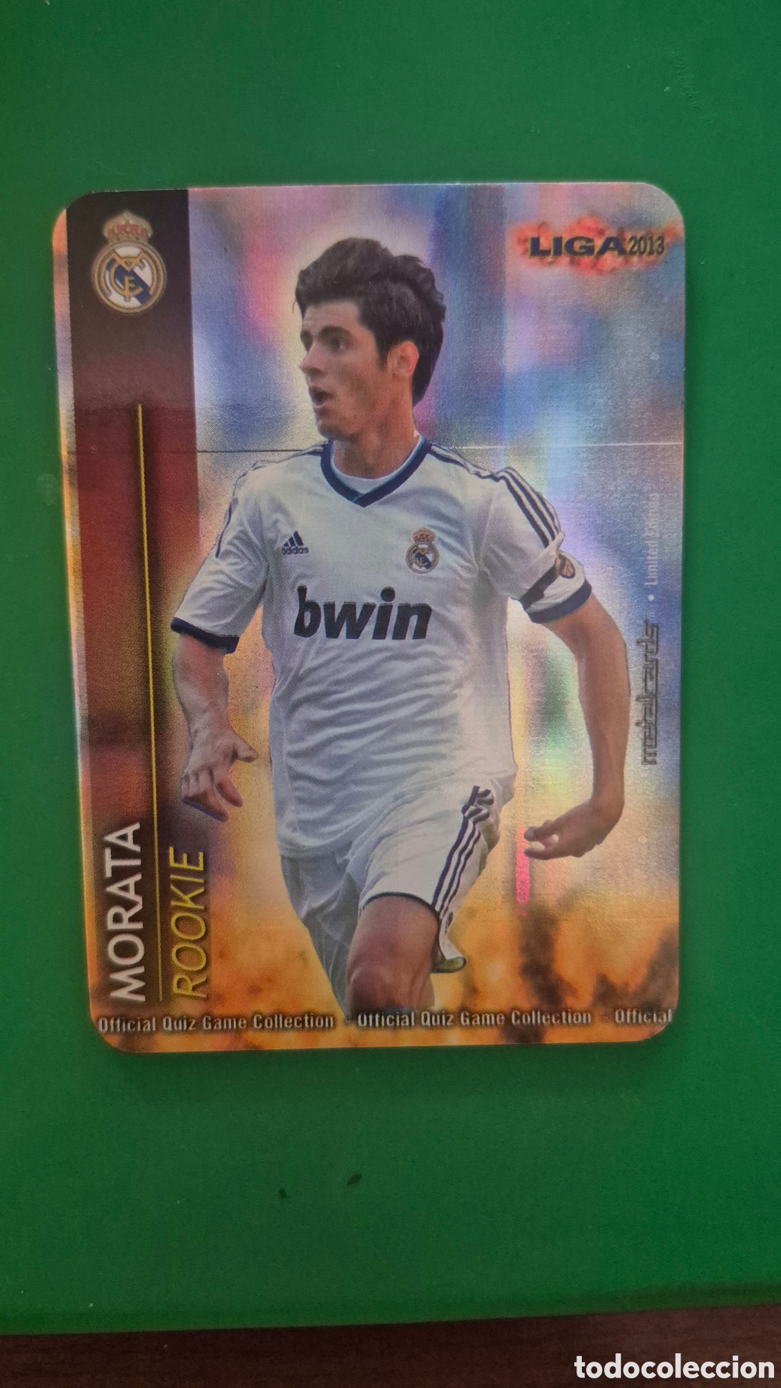 Coleccionismo deportivo: /4 ROOKIE MORATA(R.MADRID)BRILLO LISO MUNDICROMO 2012-13 12 13 METAL CARD LIMITED EDITION
