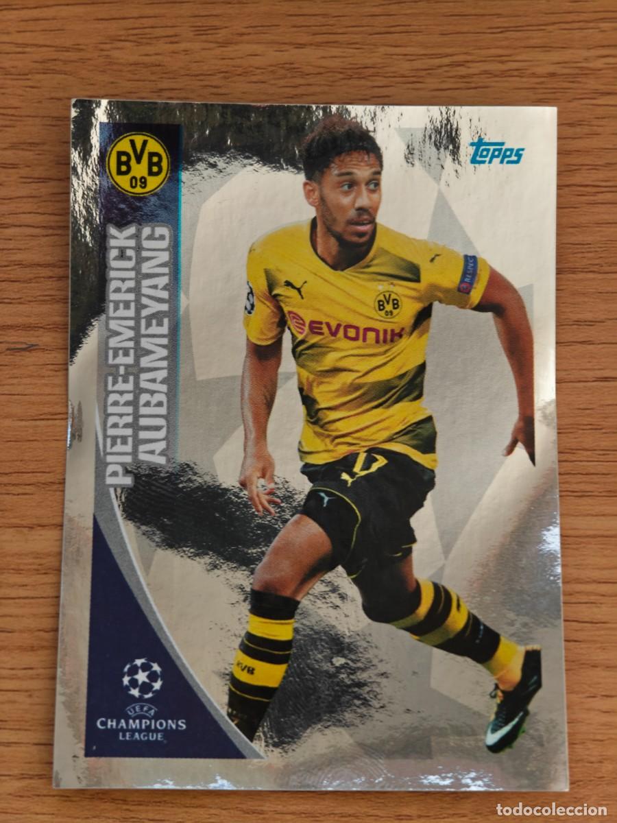 Coleccionismo deportivo: Aubameyang 100 Topps UEFA Champions League Sticker 17 18 Borussia Dortmund 2017 2018