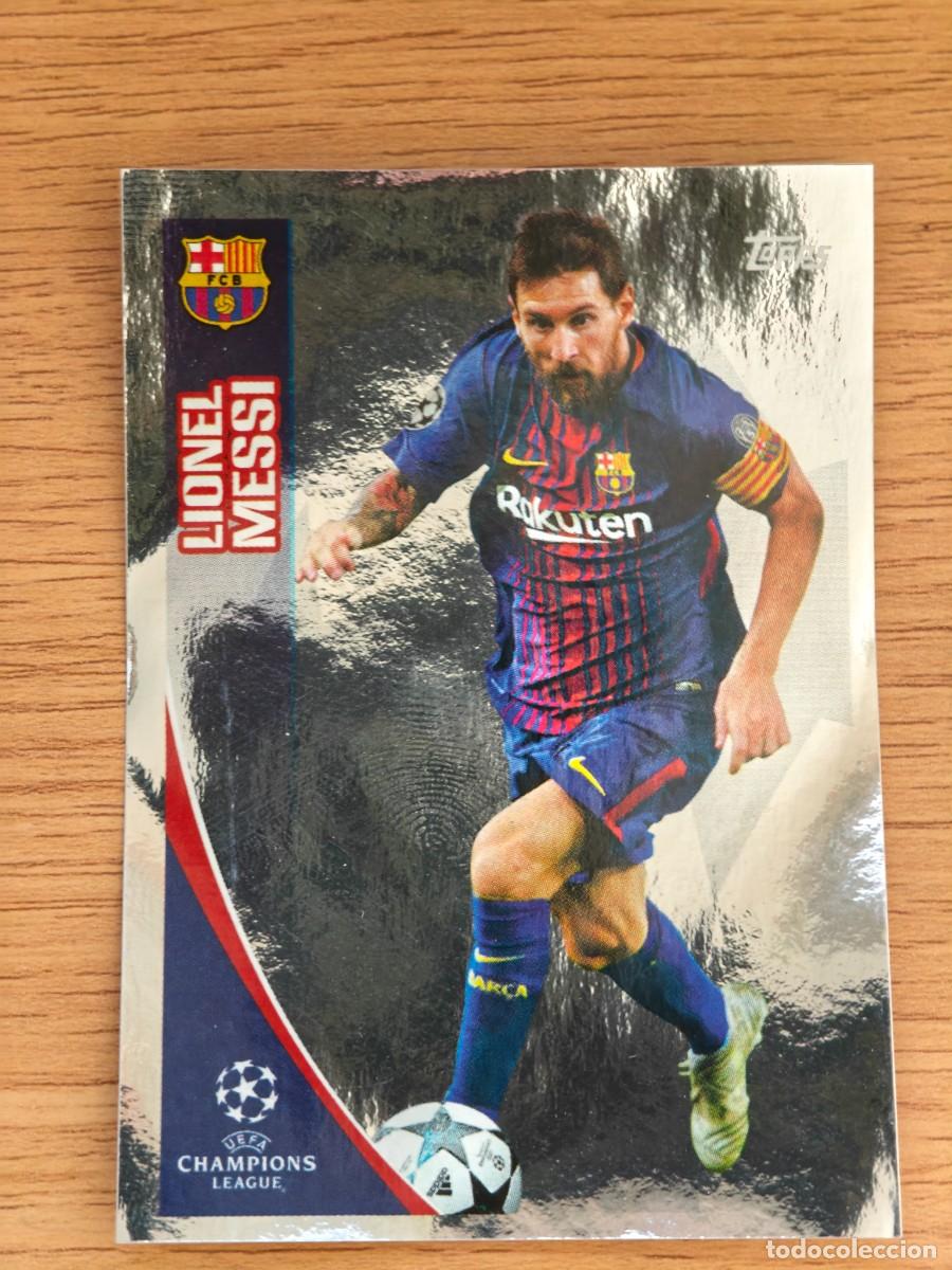 Coleccionismo deportivo: Lionel Messi 24 Topps UEFA Champions League Sticker 17 18 Barcelona 2017 2018