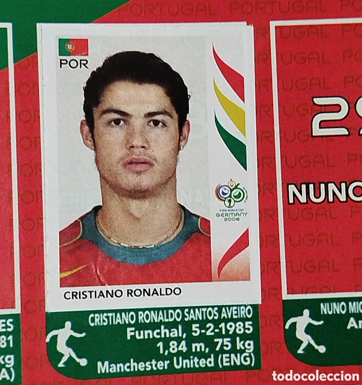Coleccionismo deportivo: ROOKIE CRISTIANO RONALDO ZIDANE ALBUM CASI VACIO (6 CROMOS) MUNDIAL ALEMANIA 2006 CROMOS PANINI