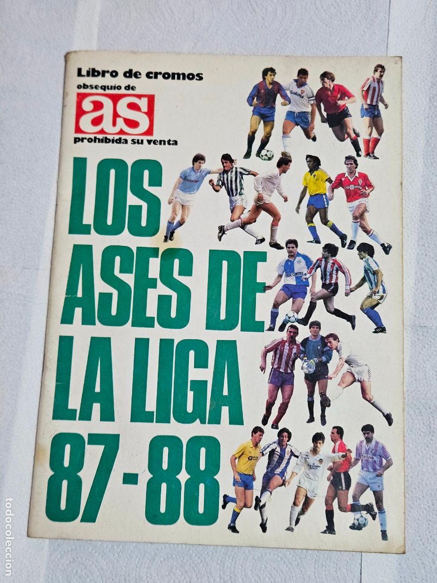 Coleccionismo deportivo: &Aacute;LBUM PLANCHA VAC&Iacute;O LOS ASES DE LA LIGA 87-88 AS - PLANCHA