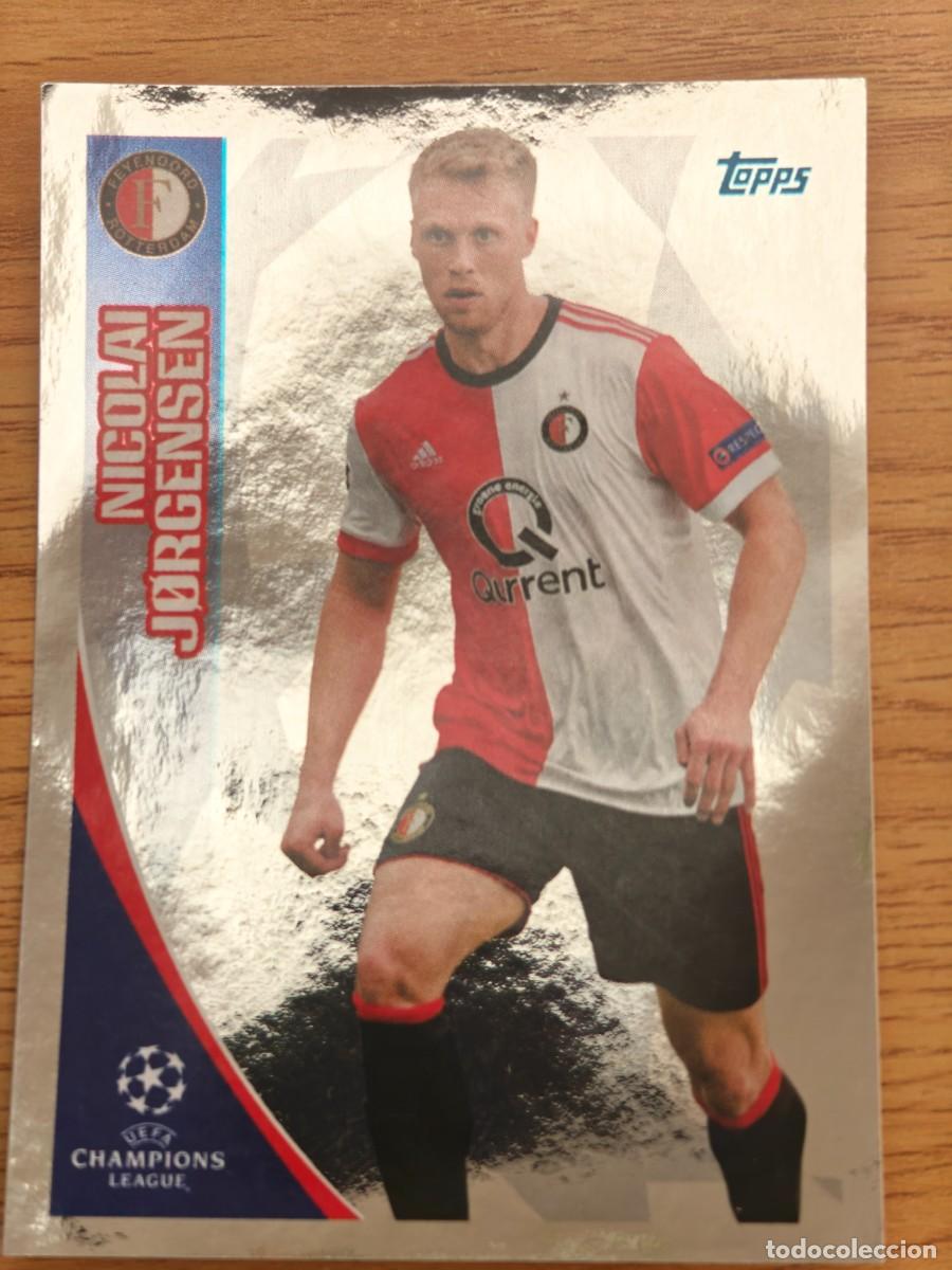 Coleccionismo deportivo: Nicolai J&oslash;rgensen 404 Topps UEFA Champions League Sticker 17 18 Feyenoord 2017 2018