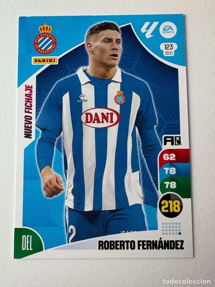 Coleccionismo deportivo: Roberto Fern&aacute;ndez Nuevo Fichaje Espanyol 123bis Adrenalyn 2024-25