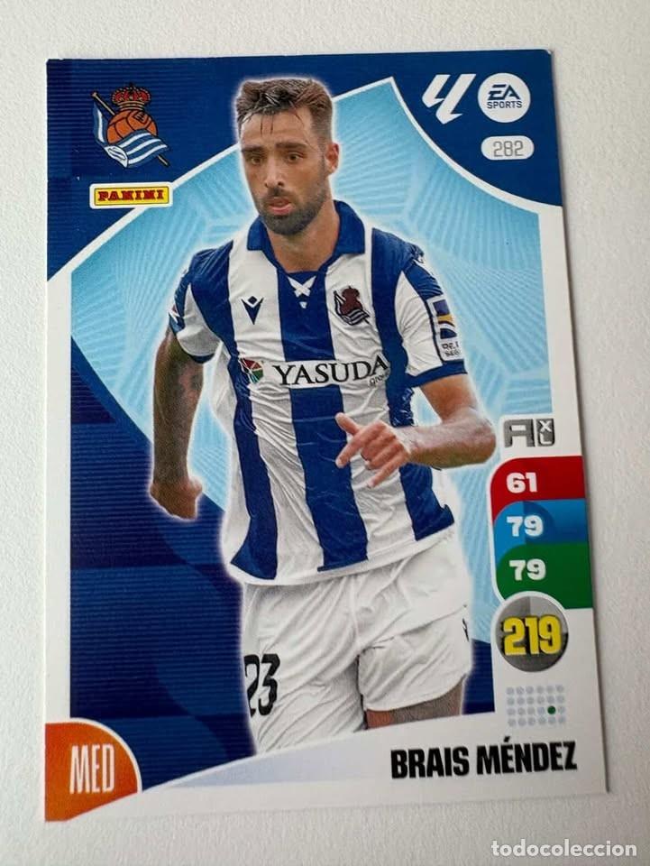 Coleccionismo deportivo: Brais M&eacute;ndez Real Sociedad 282 Adrenalyn 2024-25