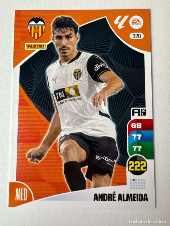 Coleccionismo deportivo: Andr&eacute; Almeida Valencia 320 Adrenalyn 2024-25